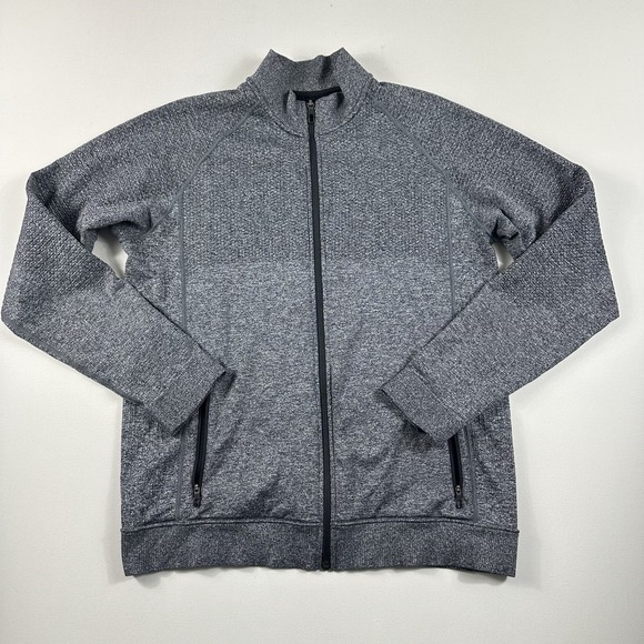 Lululemon Engineered Warmth Jacket Men's Large Gray Merino Wool Blend Full‎ Zip - Picture 1 of 7